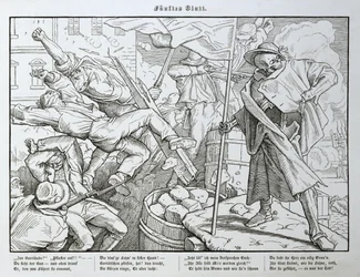 Halál a barikádon, Georg Wigand Lipcsében, 1849-ben kiadott „Another Dance of Death” című művéből